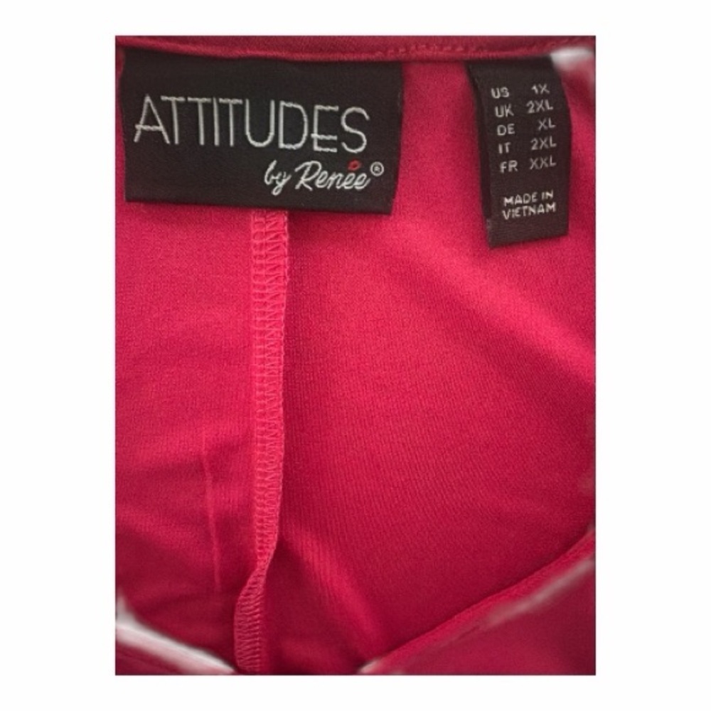 Attitudes by Renee Bright Rose Tank Maxi Knit Dress Women’s Size 1X - Picture 6 of 6